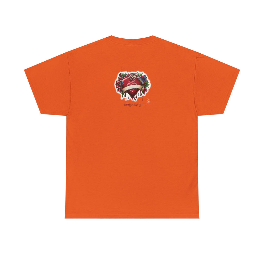 Hearts And Roses G Card Royalty Custom Text Unisex Heavy Cotton Tee by GT