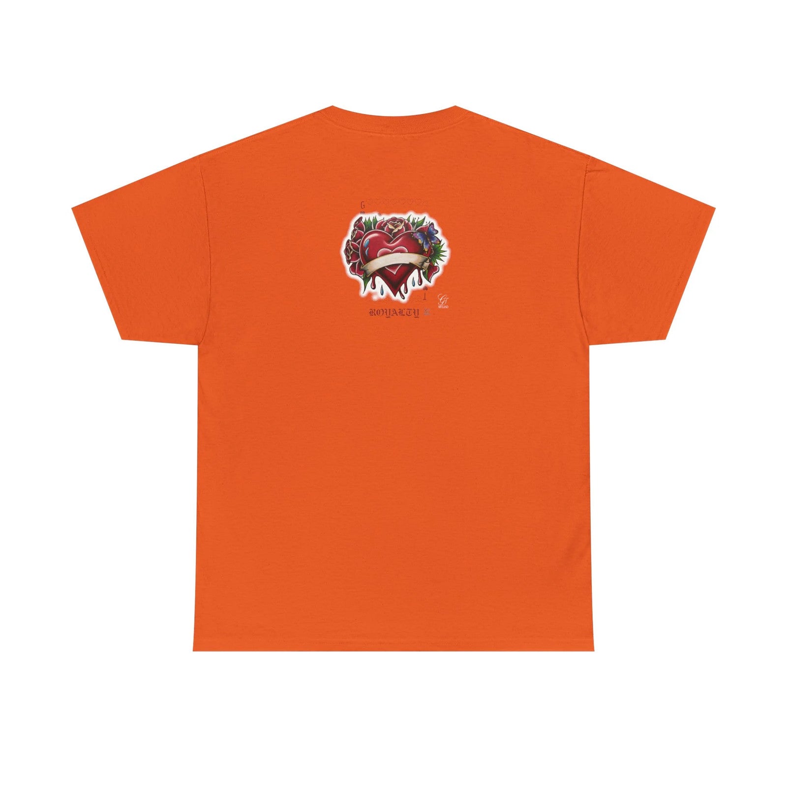 Hearts And Roses G Card Royalty Custom Text Unisex Heavy Cotton Tee by GT
