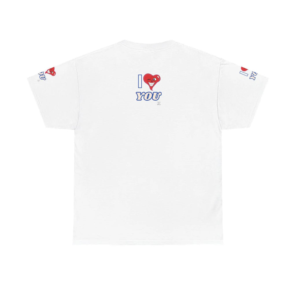 I LOVE Heart YOU Designer Heart Unisex Heavy Cotton Tee by GT Artland