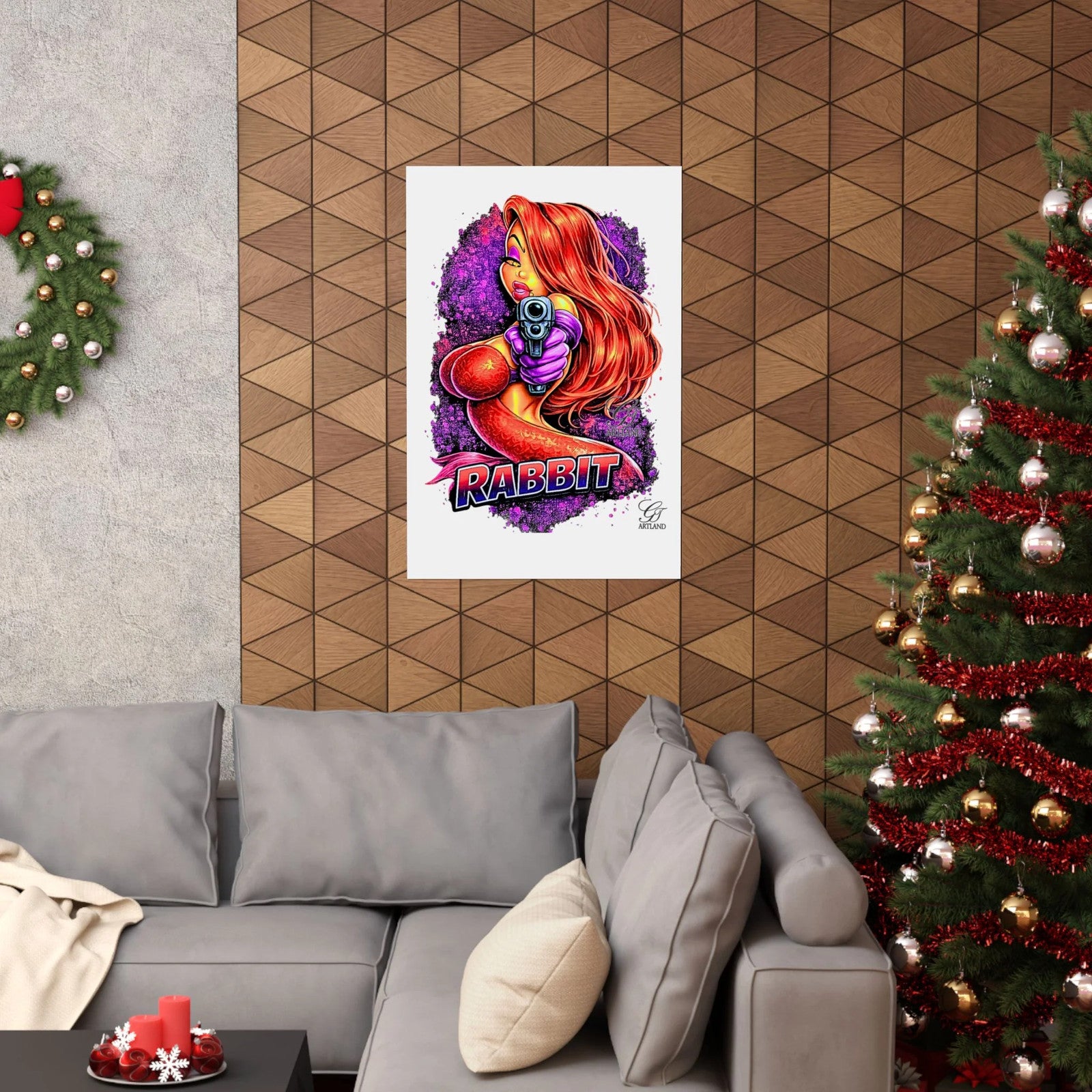 Red-Haired Vixen Rabbit Poster | Matte Vertical Posters by GT Artland