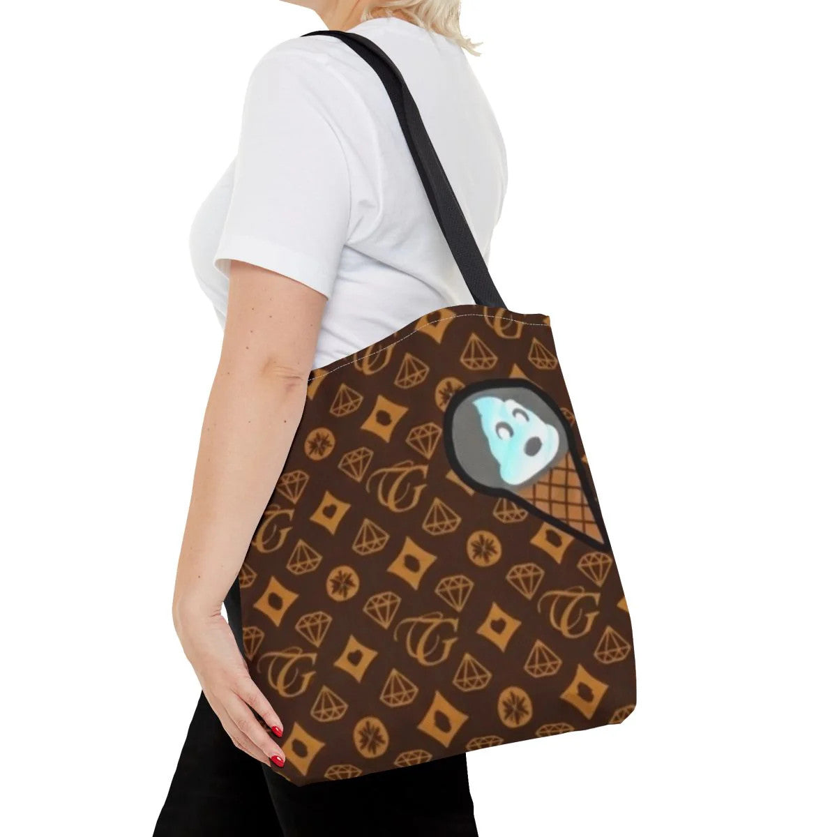 Designer Ice Cream Sandwich Luxury Tone Tote Bag by GT Artland