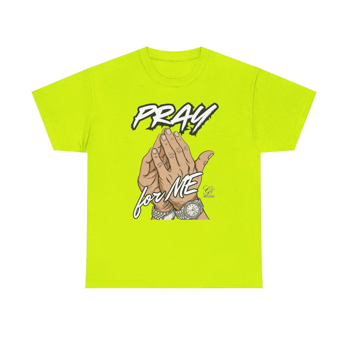 PRAY FOR ME HANDS PRAYING URBAN GRAPHIC Unisex Heavy Cotton Tee BY GT ARTLAND