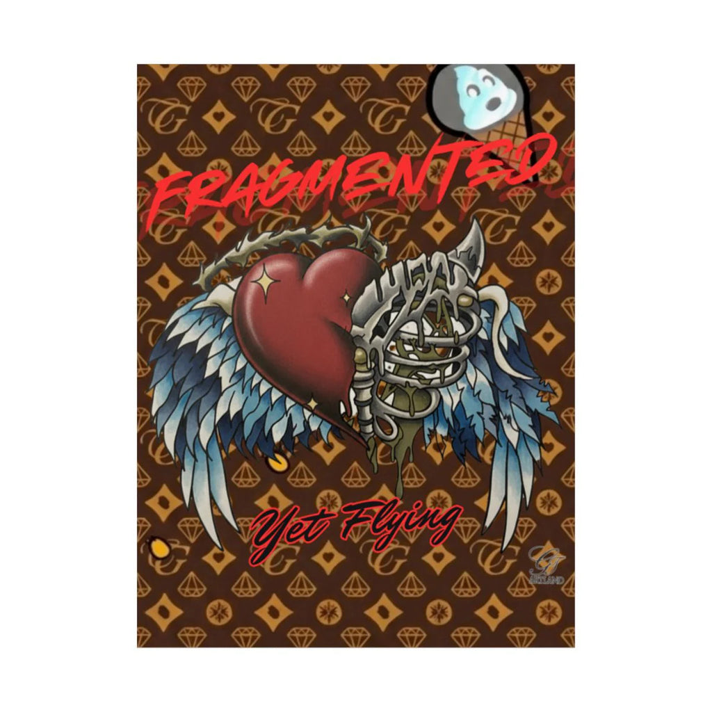 Fragmented Yet Flying High Fashion Graffiti Designer Matte Vertical Posters by