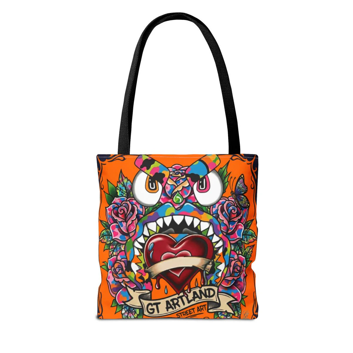 Colorful Gape Tattoo Monster Heart Tote Bag Designer Pumpkin Edition | All-Over