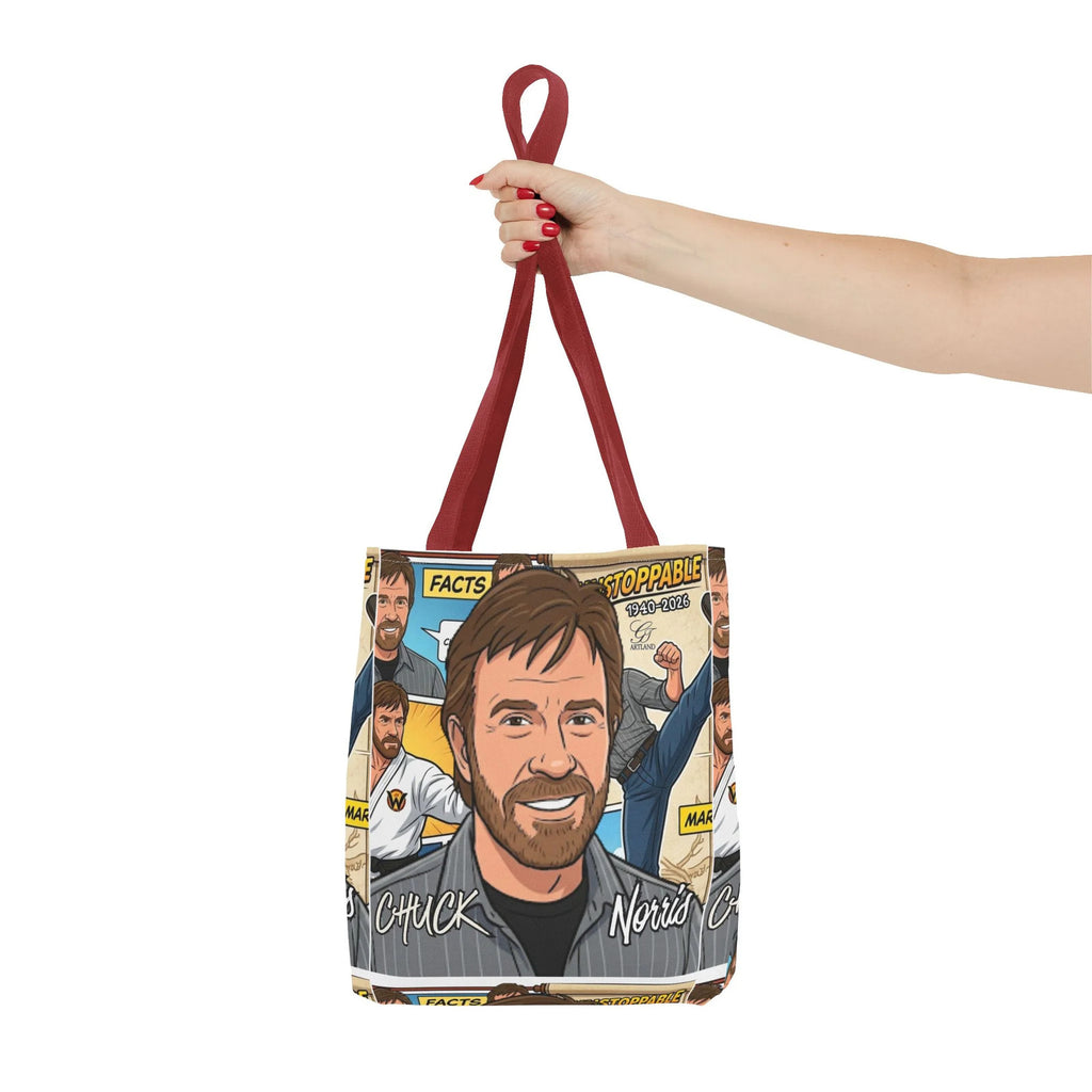 Chuck Norris Legacy Retro Martial Artist Cartoon Tote Bag | All-Over Print