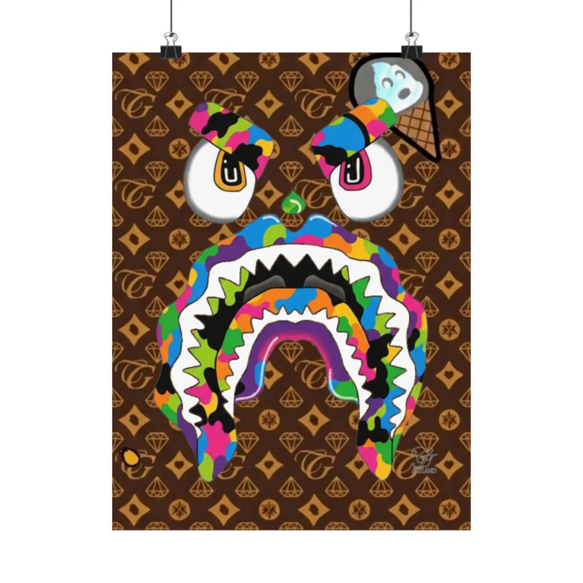 Gape Designer High Fashion Graffiti Designer Matte Vertical Posters by GT