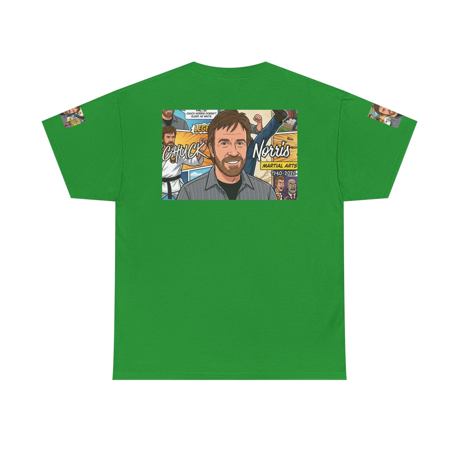 Chuck Norris Legacy Retro Martial Artist Portrait T-Shirt | Comic Style