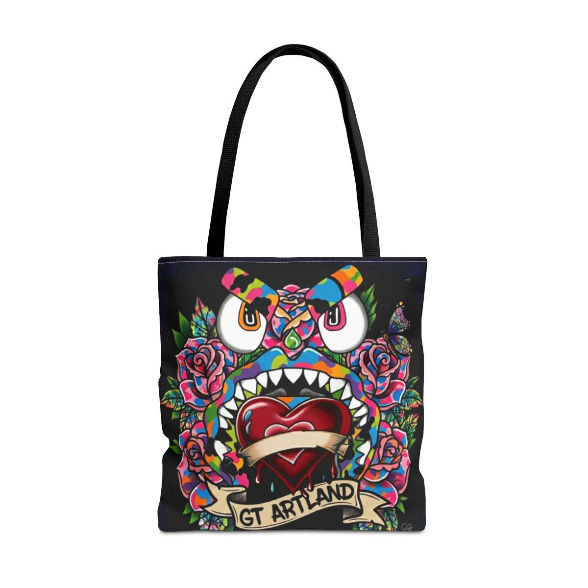 Colorful Gape Tattoo Monster Heart Tote Bag Designer Midnight Edition |