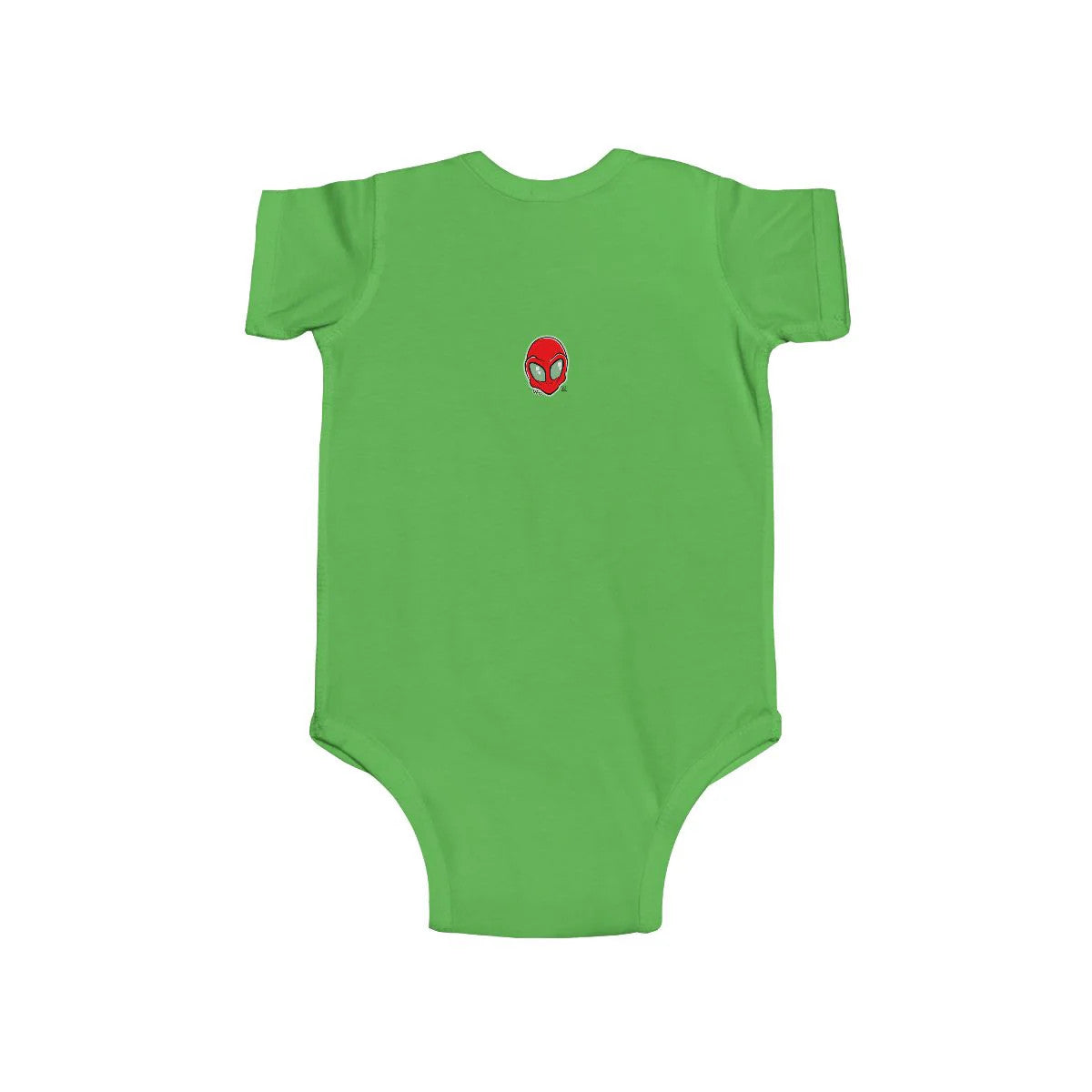 Cute Red Alien Designer Head Infant Fine Jersey Bodysuit by GT Artland