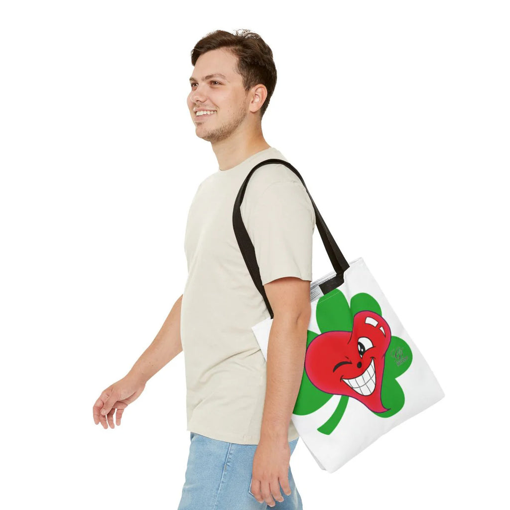 Shamrock "Lucky Art" Irish Designer Heart st patricks Tote Bag by GT Artland