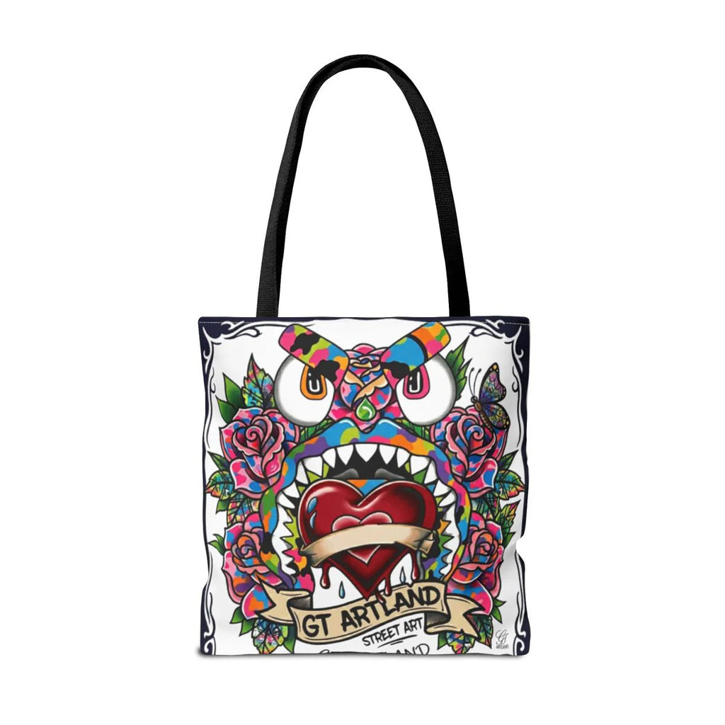 Colorful Gape Tattoo Monster Heart Tote Bag Designer Edition | All-Over Print