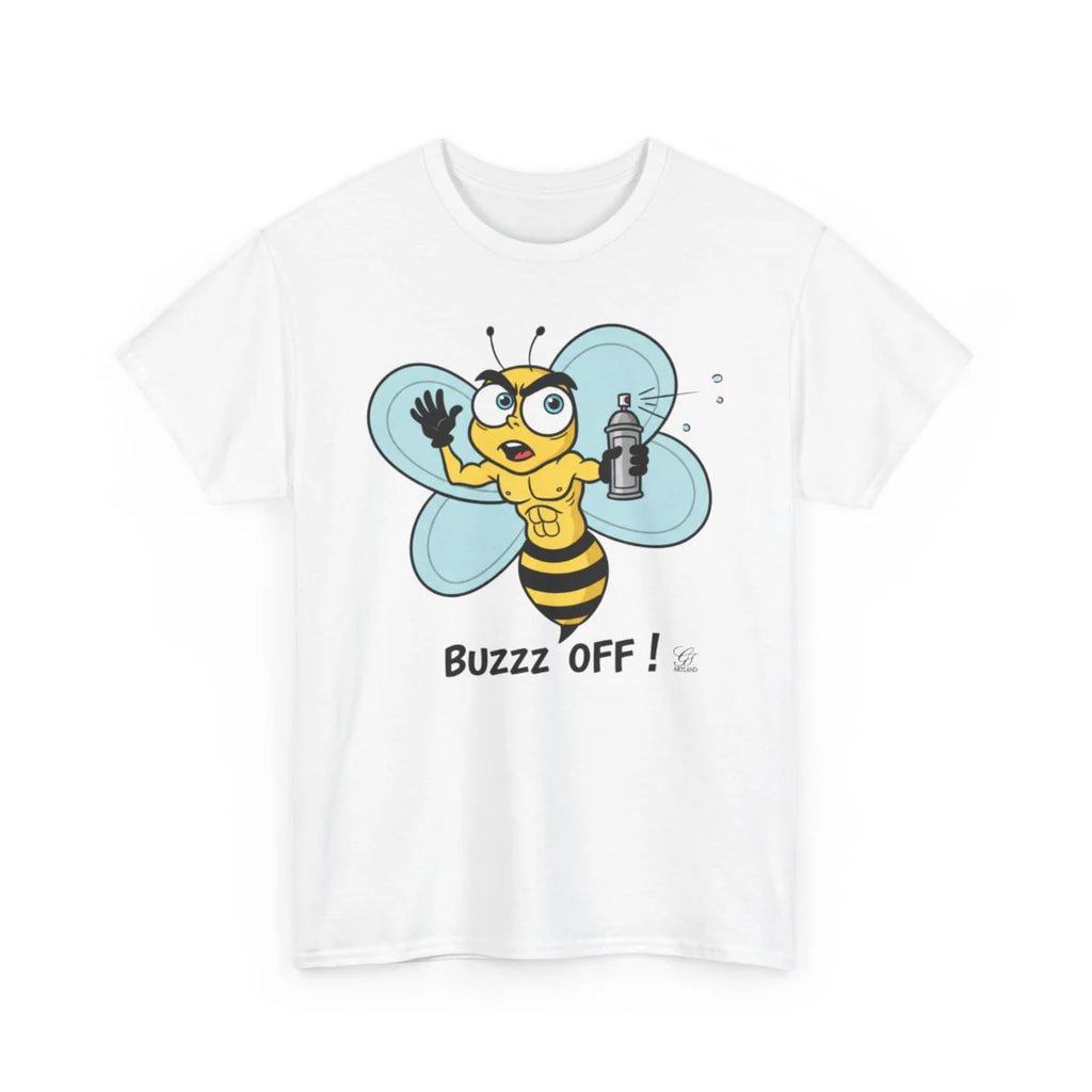 Buzz Off Bumble Bee Toon Unisex style Heavy Cotton Tee BY GT ARTLAND