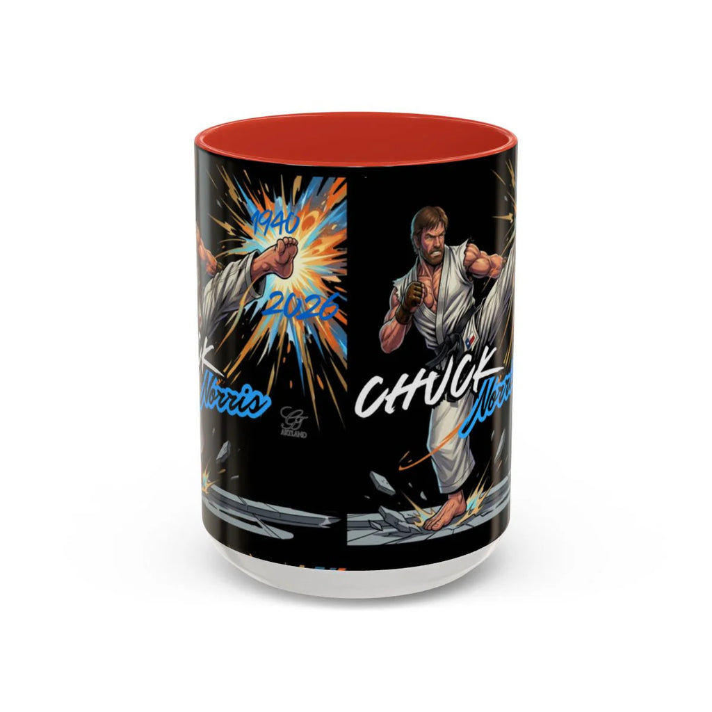 Chuck Norris Kick Poster Accent Coffee Mug (11, 15oz) by GT artland