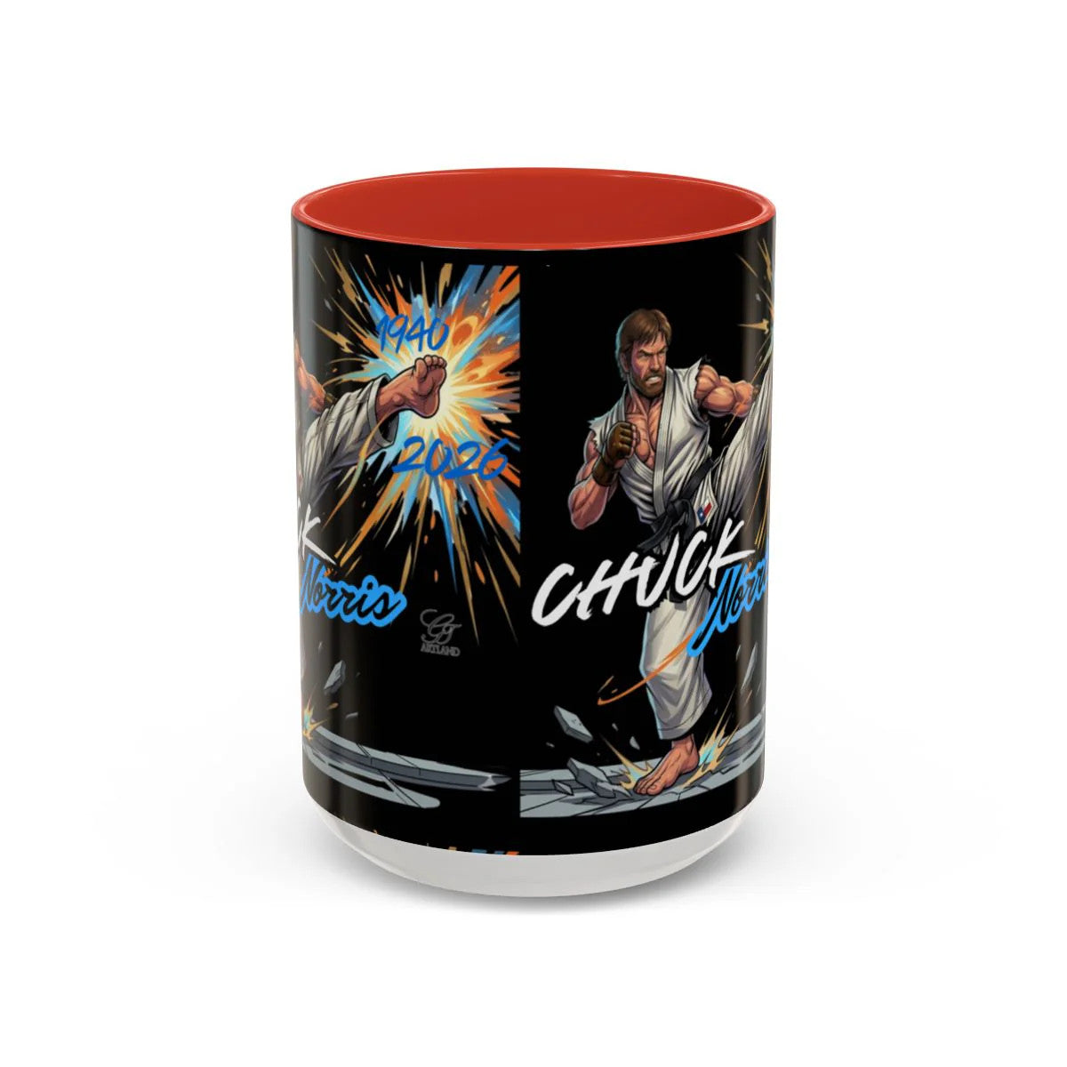 Chuck Norris Kick Poster Accent Coffee Mug (11, 15oz) by GT artland