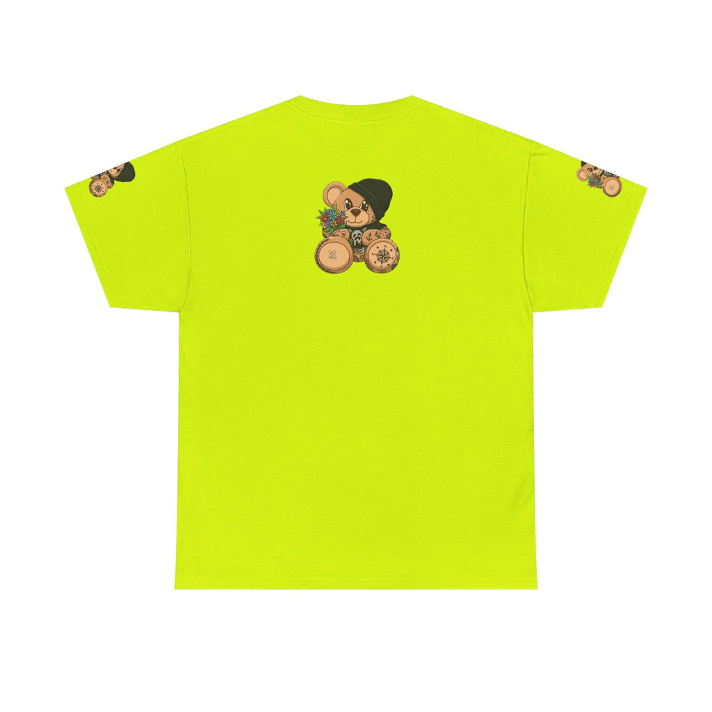 Teddy Bear with Beanie and Compass Tee | Floral Bouquet Graphic by GT Artland