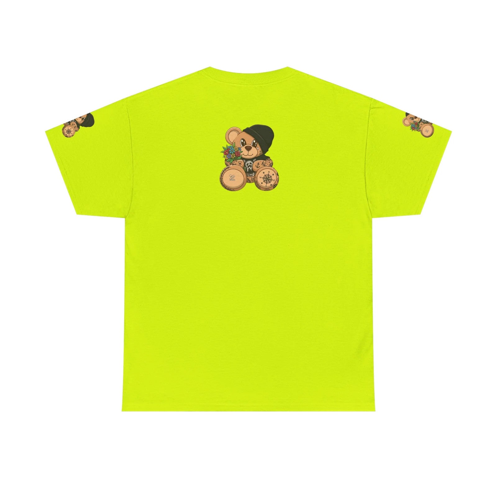 Teddy Bear with Beanie and Compass Tee | Floral Bouquet Graphic by GT Artland