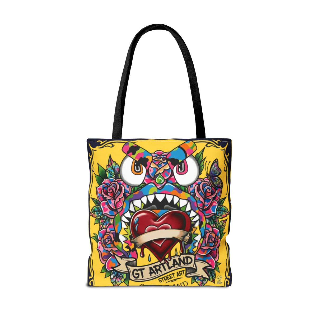 Colorful Gape Tattoo Monster Heart Tote Bag Designer Lucky Gold Edition |