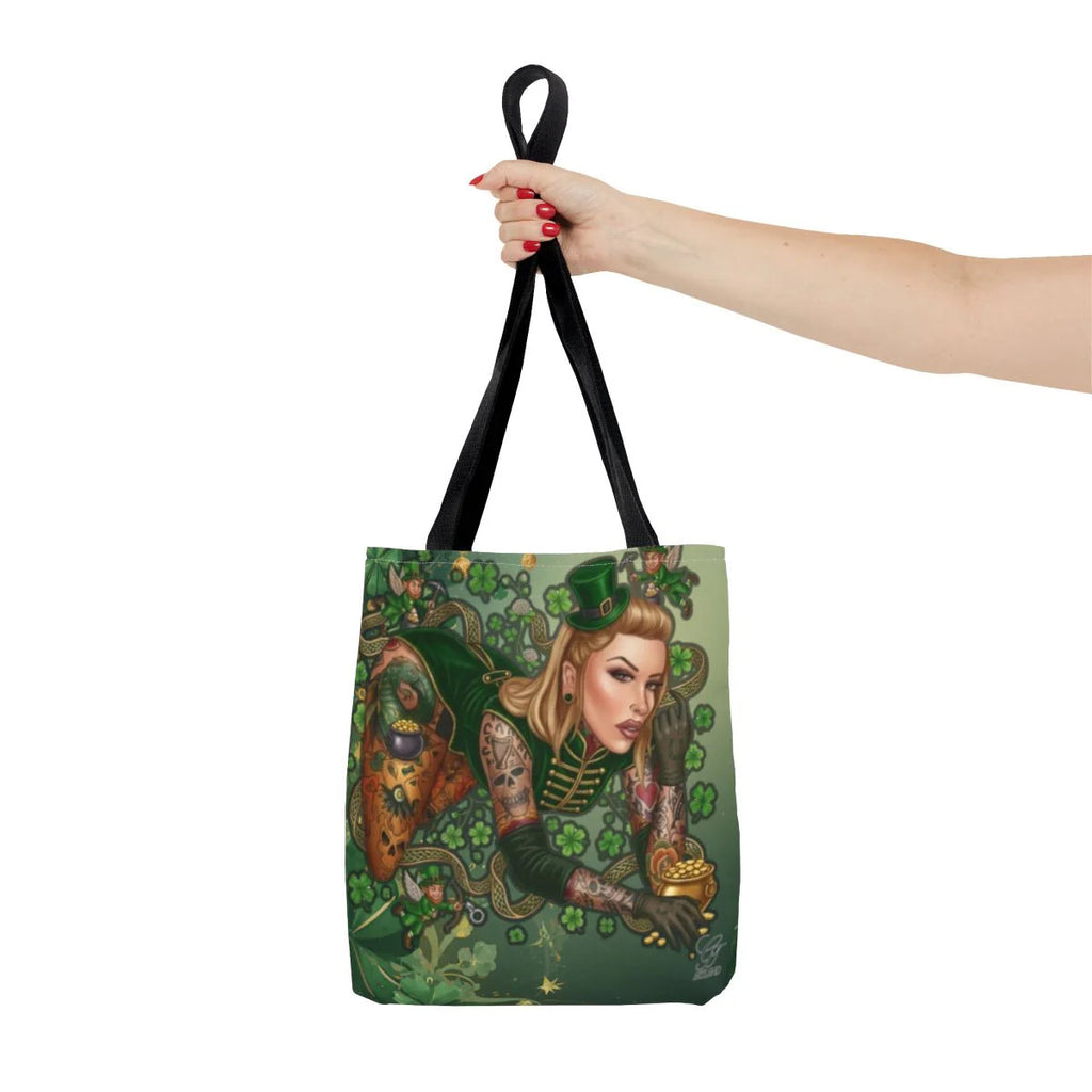 Irish St. Patick Theme Sexy Hot Irish Vixen with Tattoos Designer Tote Bag by