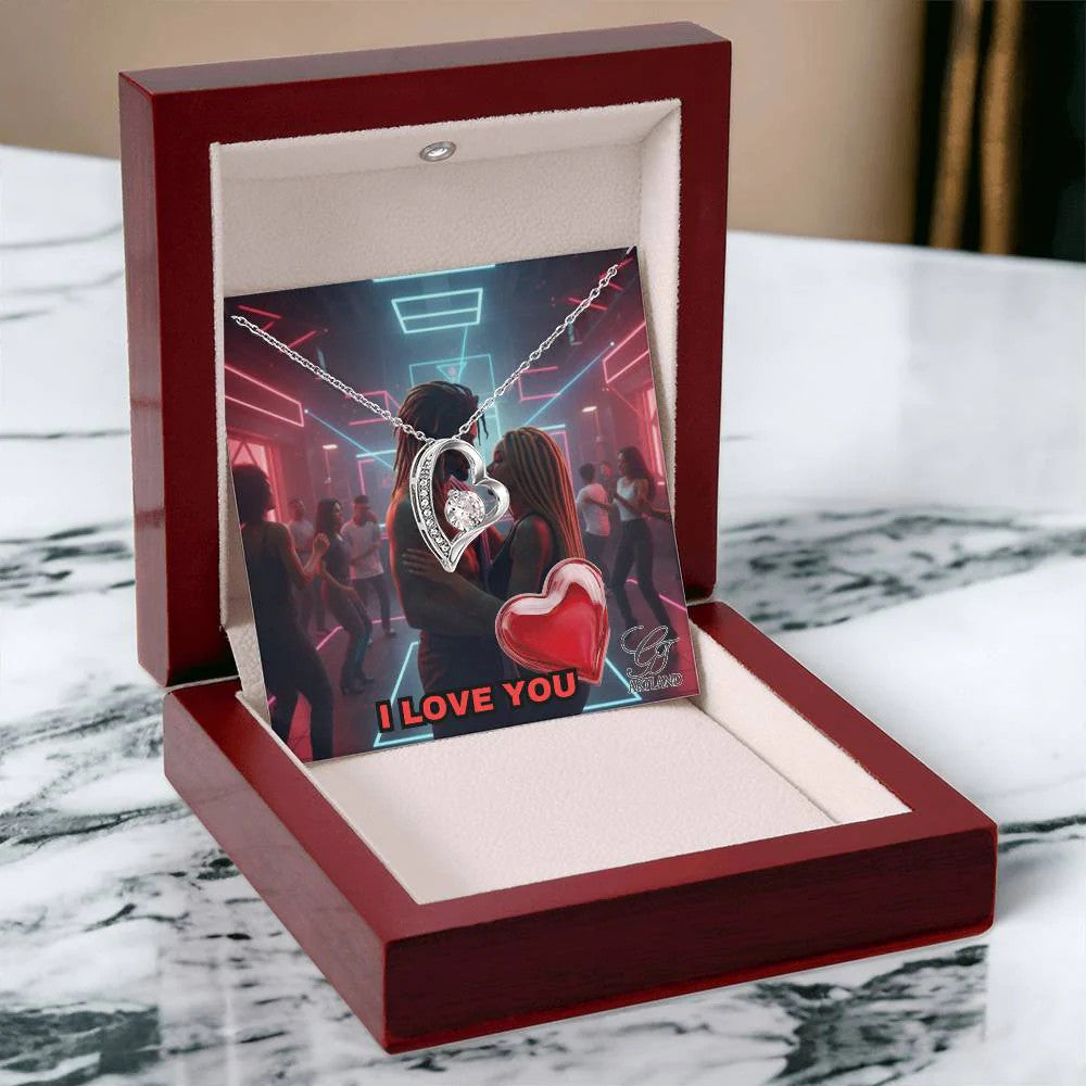 Forever I Love You Necklace Rhodium + Luxury Box by GT Artland
