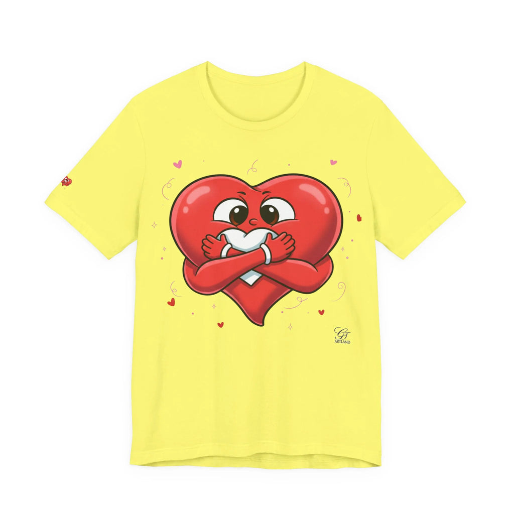 Cute Heart Holding Heart Love Unisex Jersey Short Sleeve Tee by GT Artland