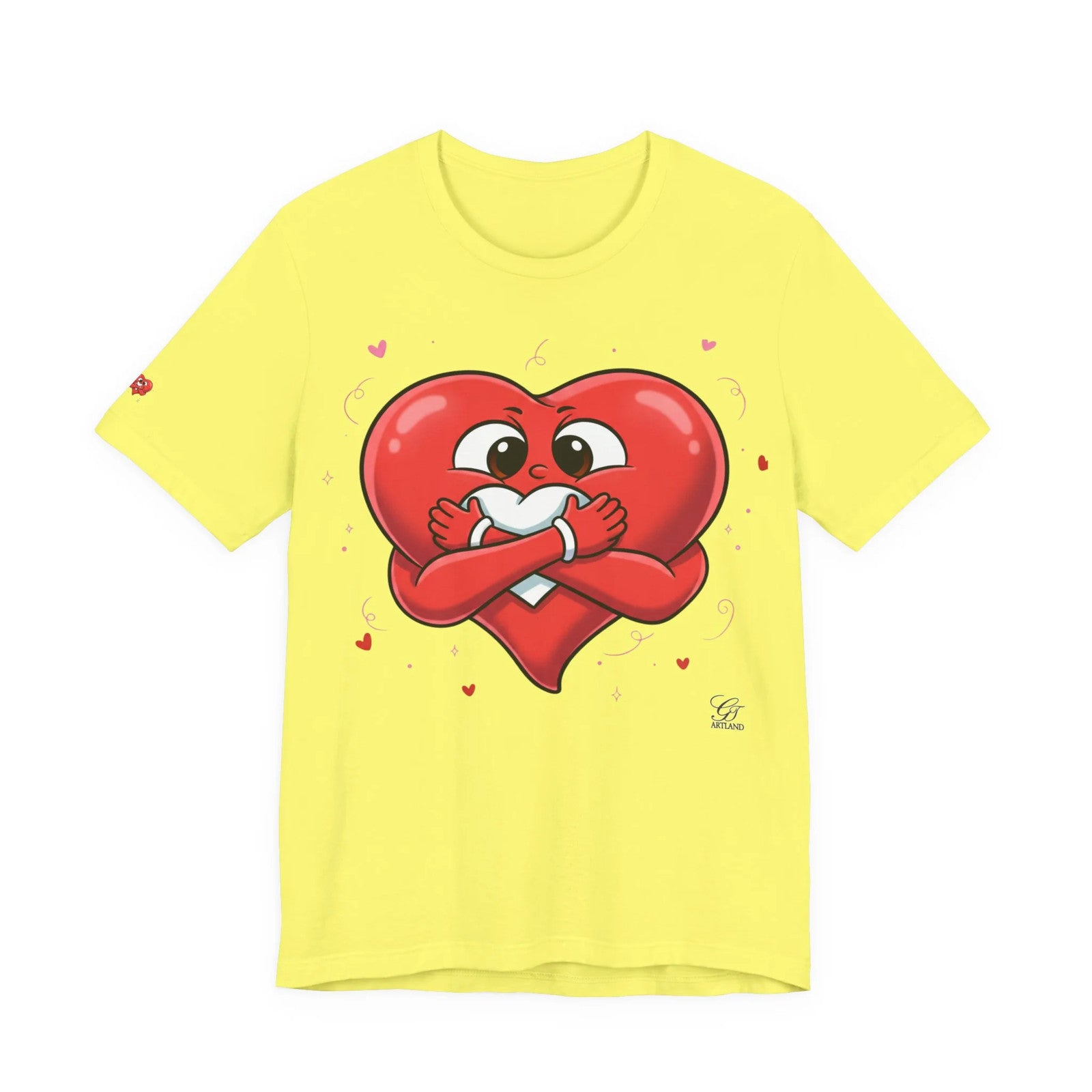 Cute Heart Holding Heart Love Unisex Jersey Short Sleeve Tee by GT Artland