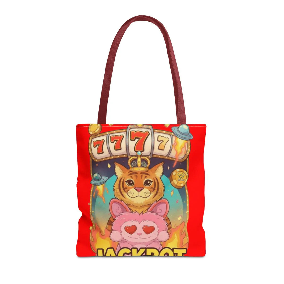 Jackpot "777" Tiger Bubu Casino Style HD Tote Bag Designer | All-Over Print by
