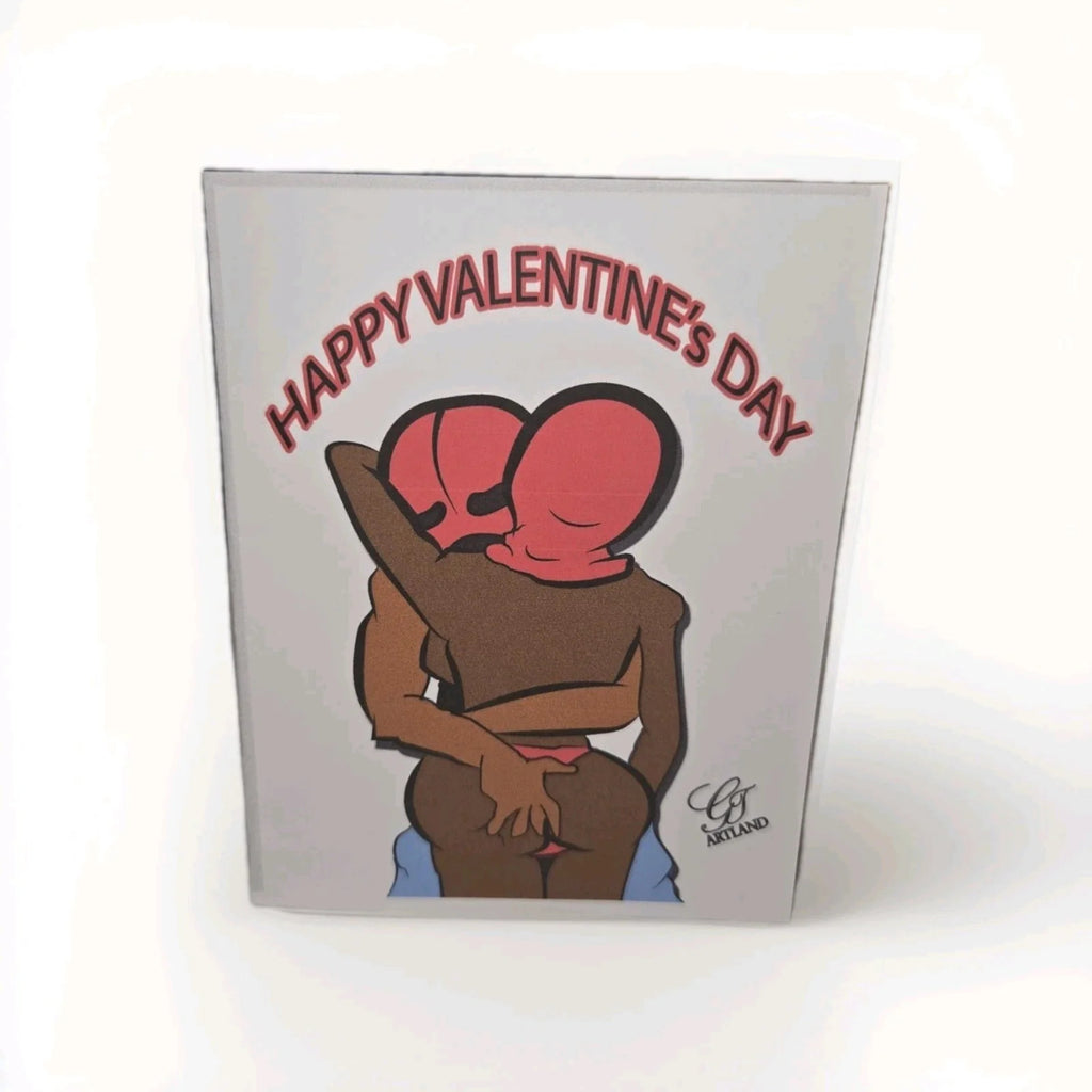 Goon LOVE COUPLE VALENTINE'S ️ DAY CARD Ebony 5.5 X 4.5 BY GT ARTLAND