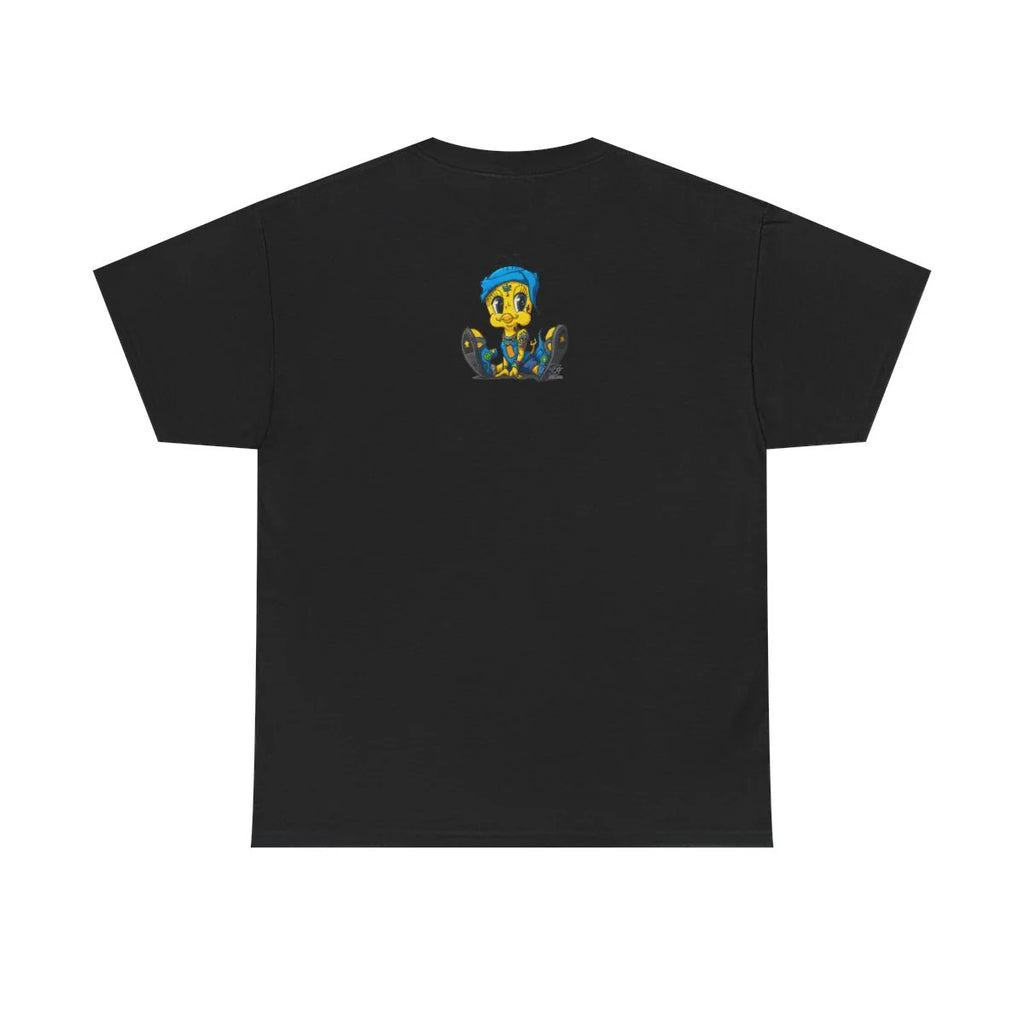 Blue Bandana Ghetto Tweet Bird Designer Unisex style Heavy Cotton Tee BY GT