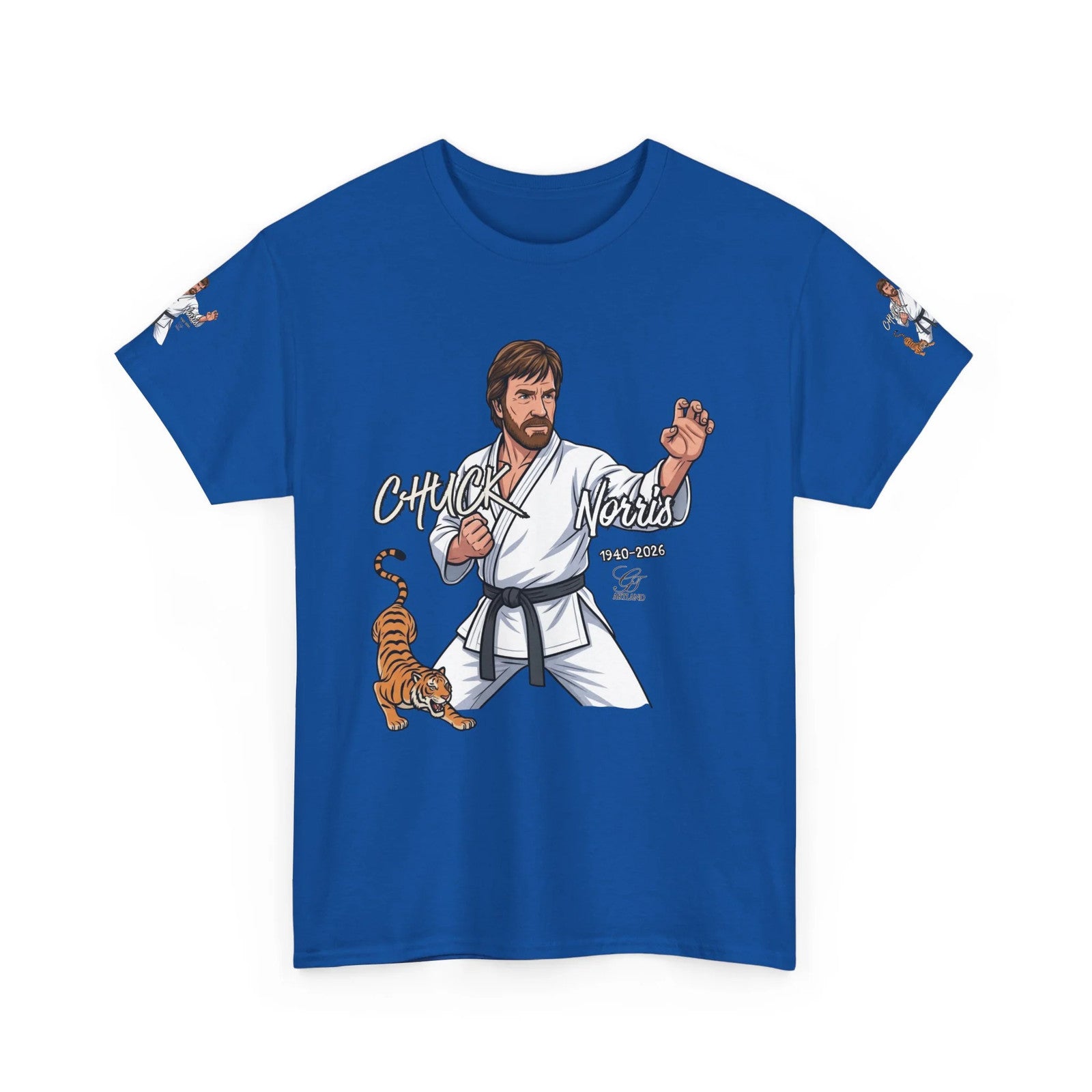 Chuck Norris Karate Pose T-Shirt | Tiger Illustration, Martial Arts Tee by GT