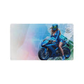 Biker Babe with Custom Airbrush Helmet Gaming Mat by GT Artland
