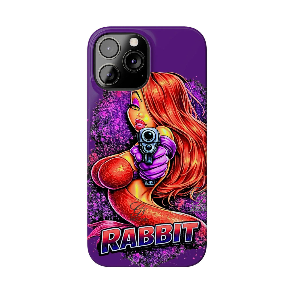 Pinup Rabbit Vixen Gun Girl Phone Case | Slim Phone Cases by GT Artland