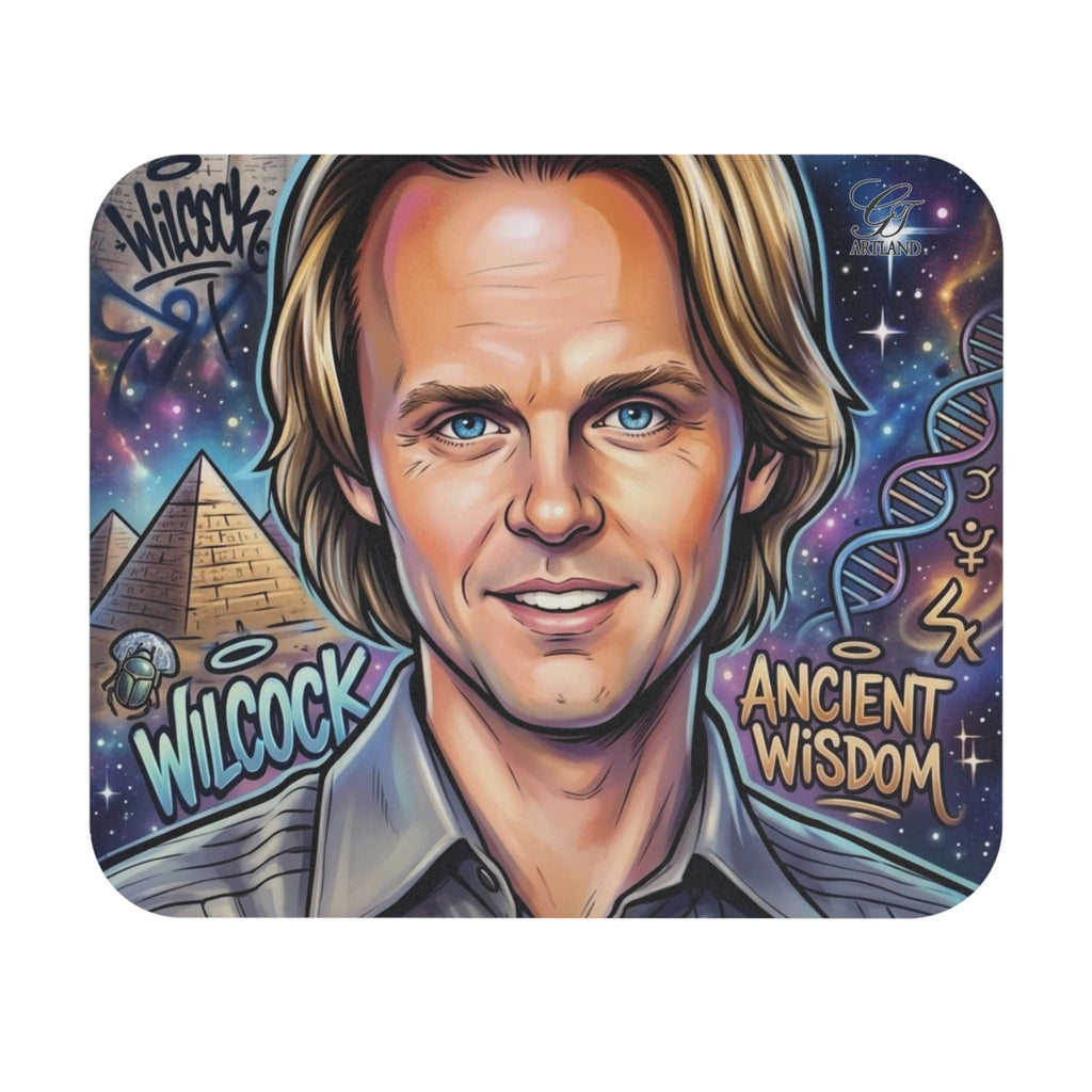 David Wilcock Airbrush Portrait Mouse Pad | Ancient Wisdom, Pyramid, DNA Art by
