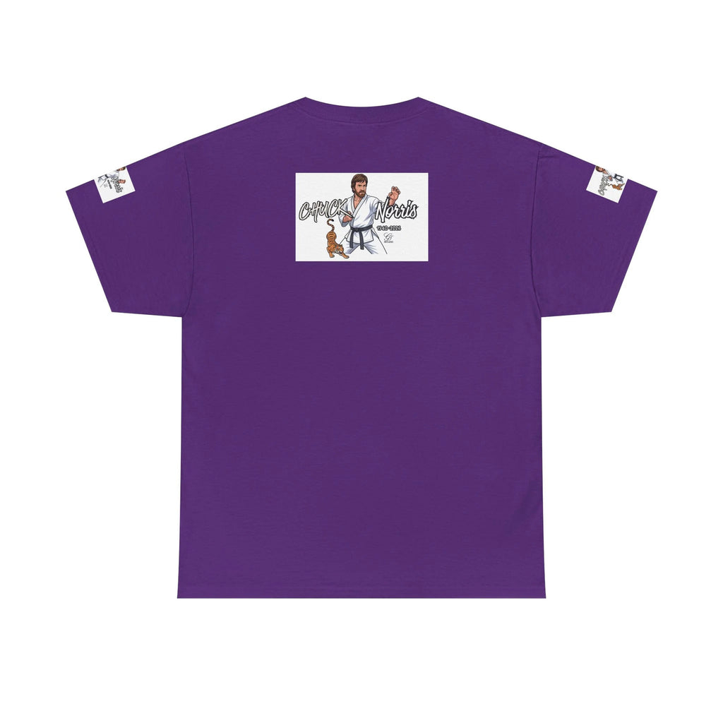 Chuck Norris Legend Martial Artist Cartoon with Tiger Tee | Retro Karate