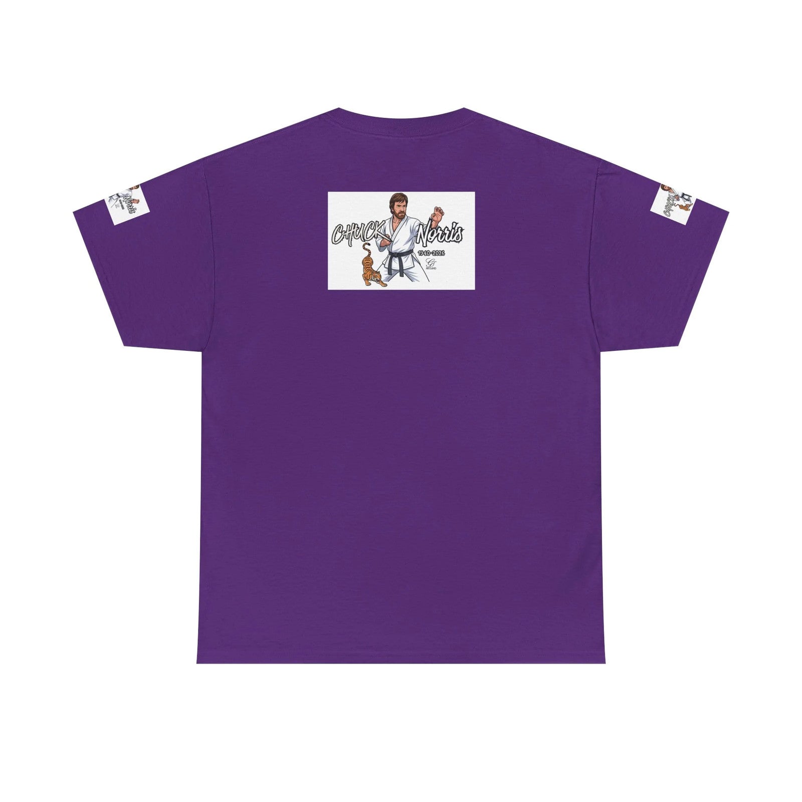 Chuck Norris Legend Martial Artist Cartoon with Tiger Tee | Retro Karate