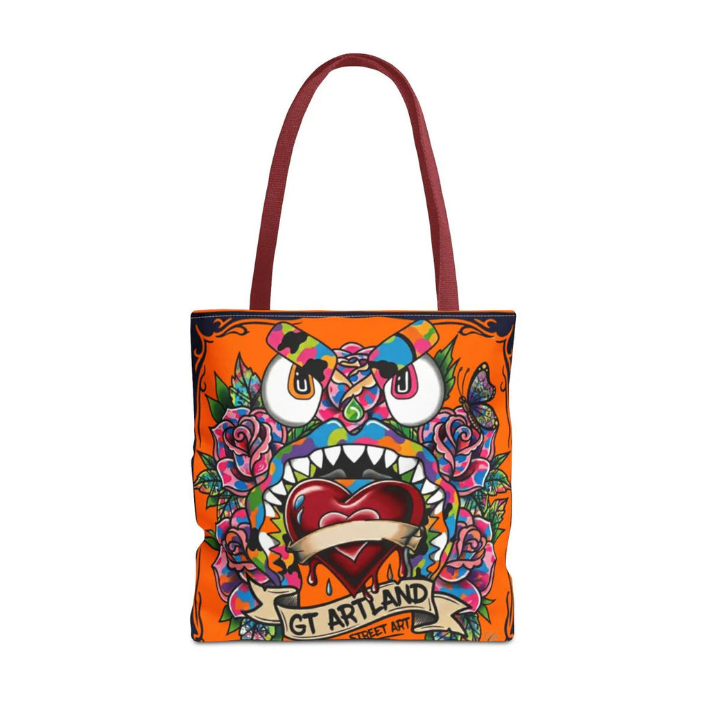 Colorful Gape Tattoo Monster Heart Tote Bag Designer Pumpkin Edition | All-Over