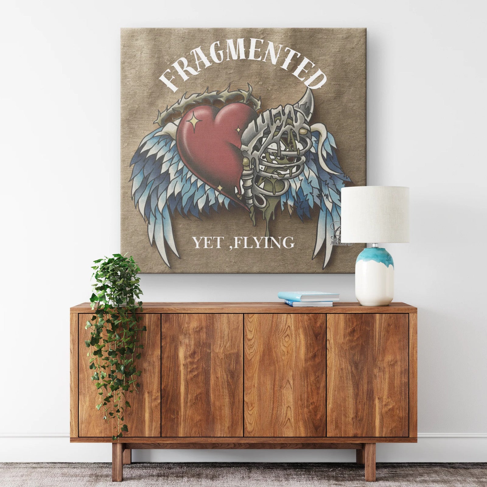 "Fragmented Yet, Flying" Motivational Canvas Wrap by GT Artland