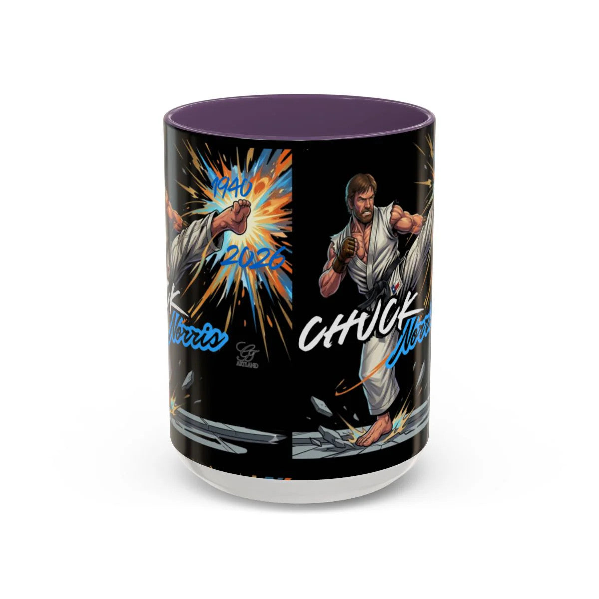 Chuck Norris Kick Poster Accent Coffee Mug (11, 15oz) by GT artland