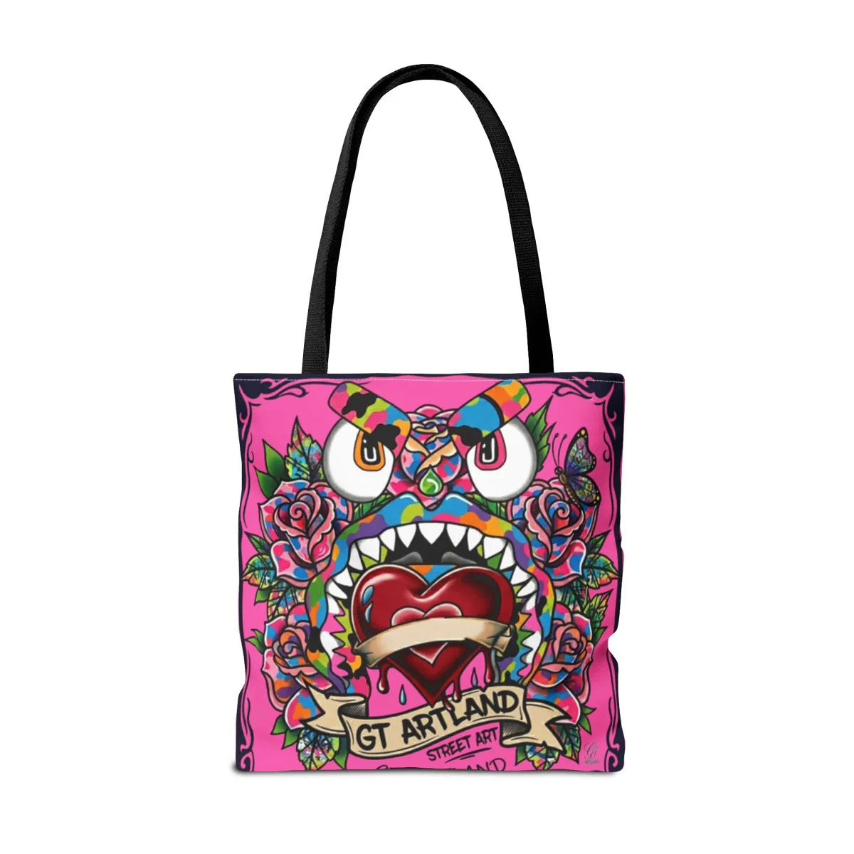Colorful Gape Tattoo Monster Heart Tote Bag Designer Pinky Edition | All-Over