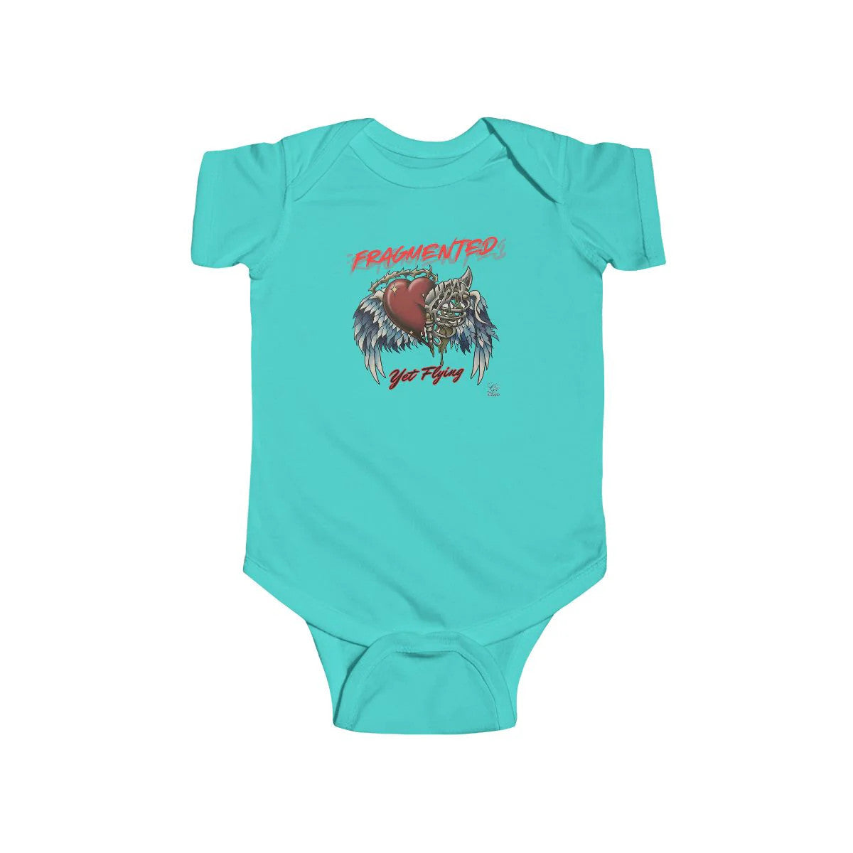 "Fragmented Yet, Flying" Motivational Infant Fine Jersey Bodysuit by GT Artland
