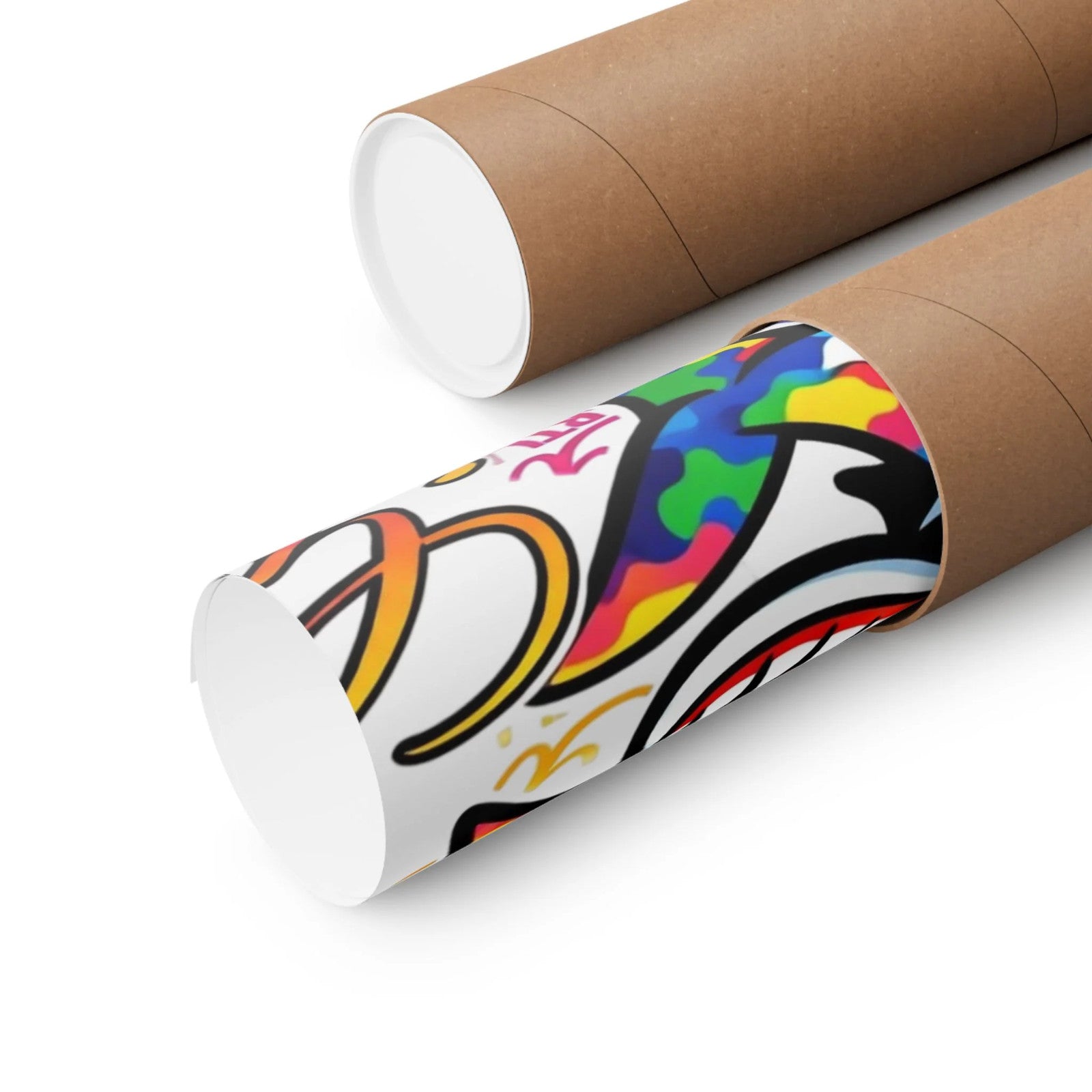 Colorful Designer Camouflage Killa Shark GT Matte Vertical Posters | Vibrant