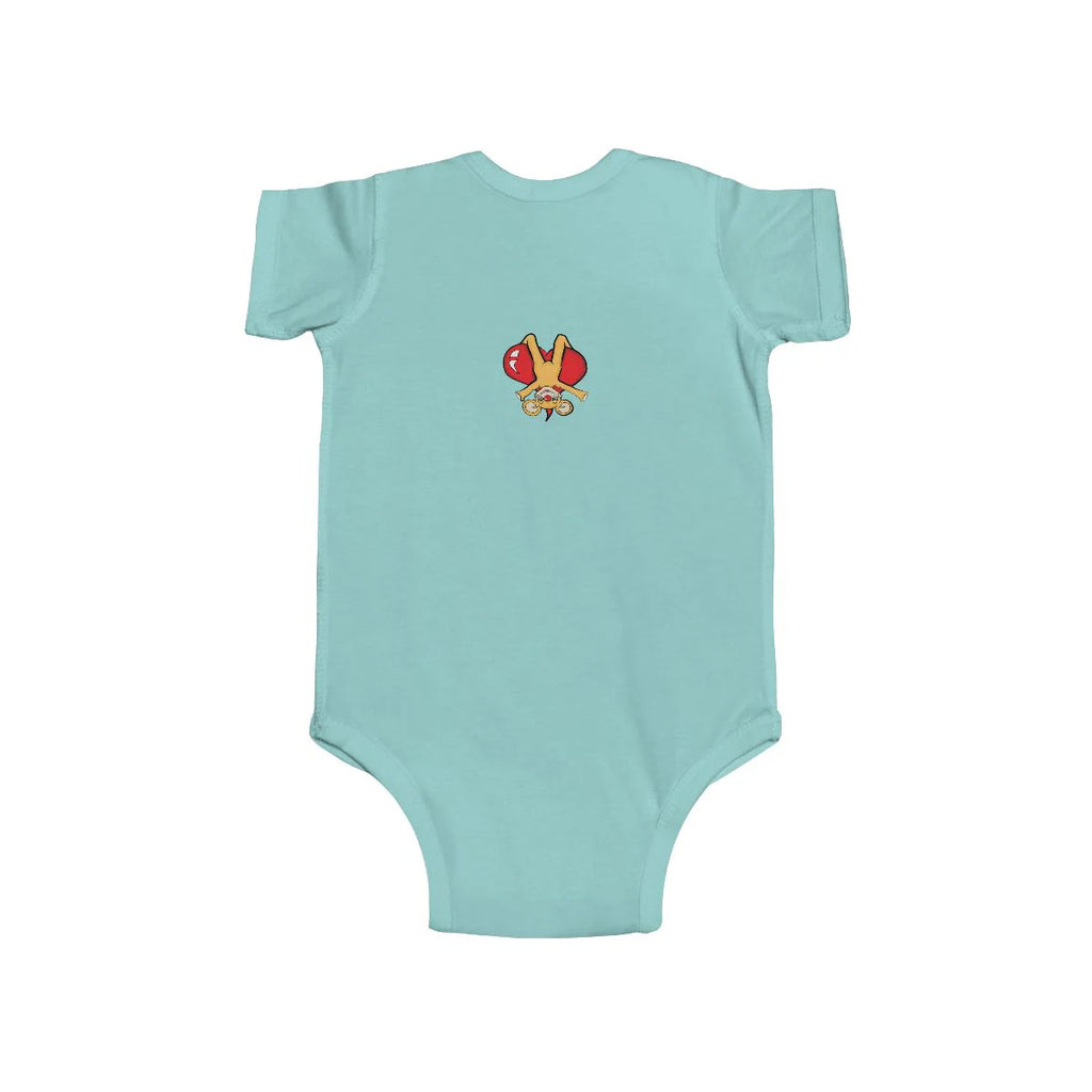Cute Upside Down Droopy Bear Infant Fine Jersey Bodysuit by GT Artland