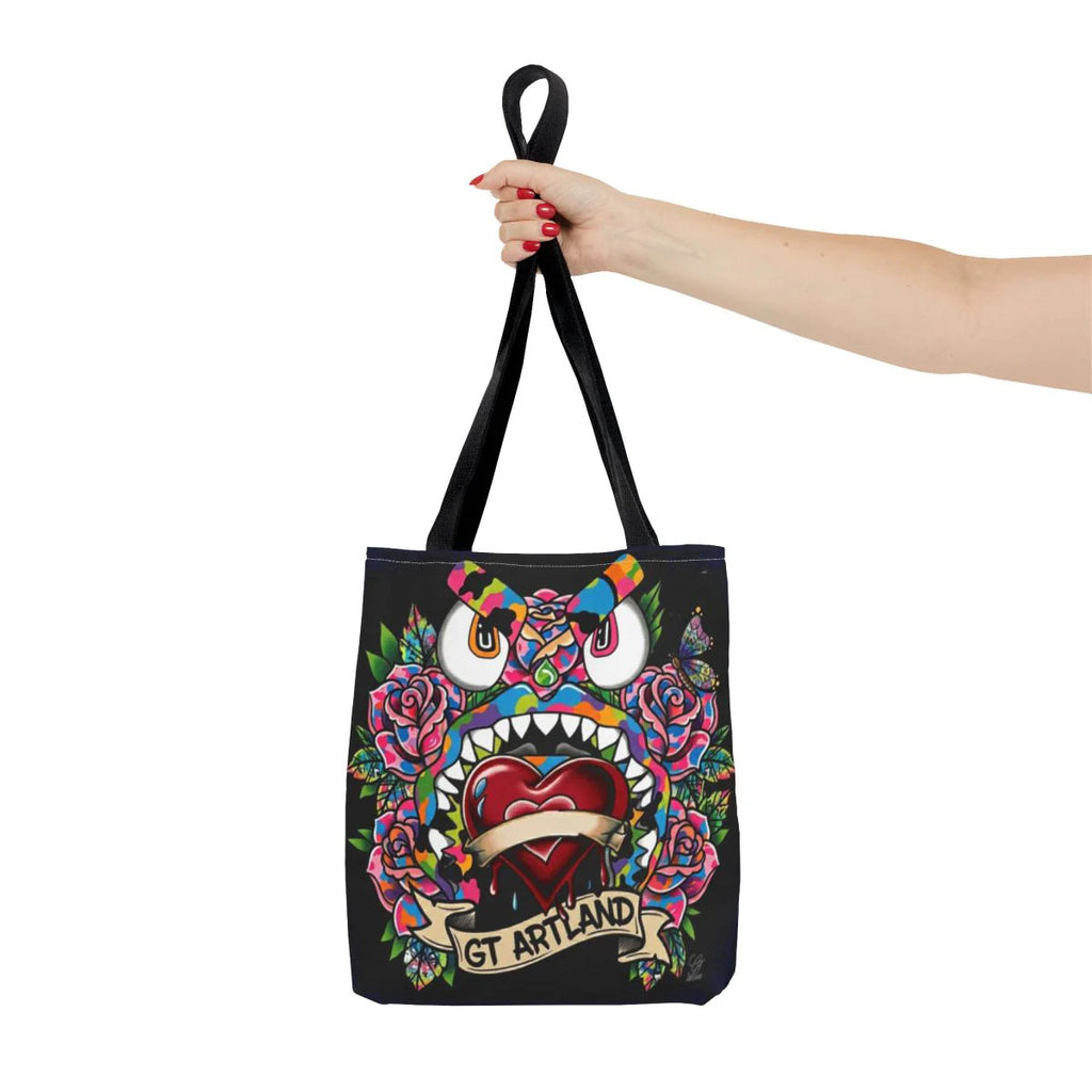 Colorful Gape Tattoo Monster Heart Tote Bag Designer Midnight Edition |