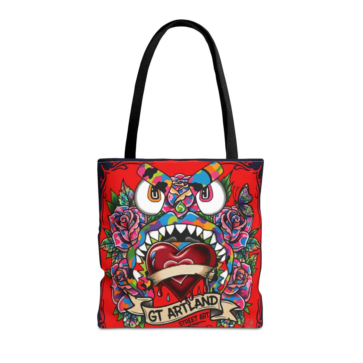 Colorful Gape Tattoo Monster Heart Tote Bag Bloody Red Designer Edition |