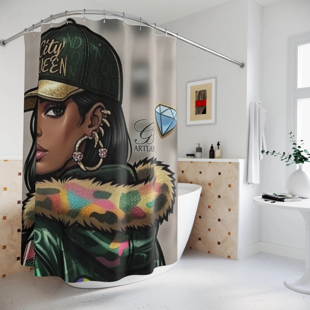 City Queen Shower Curtain -Bathroom