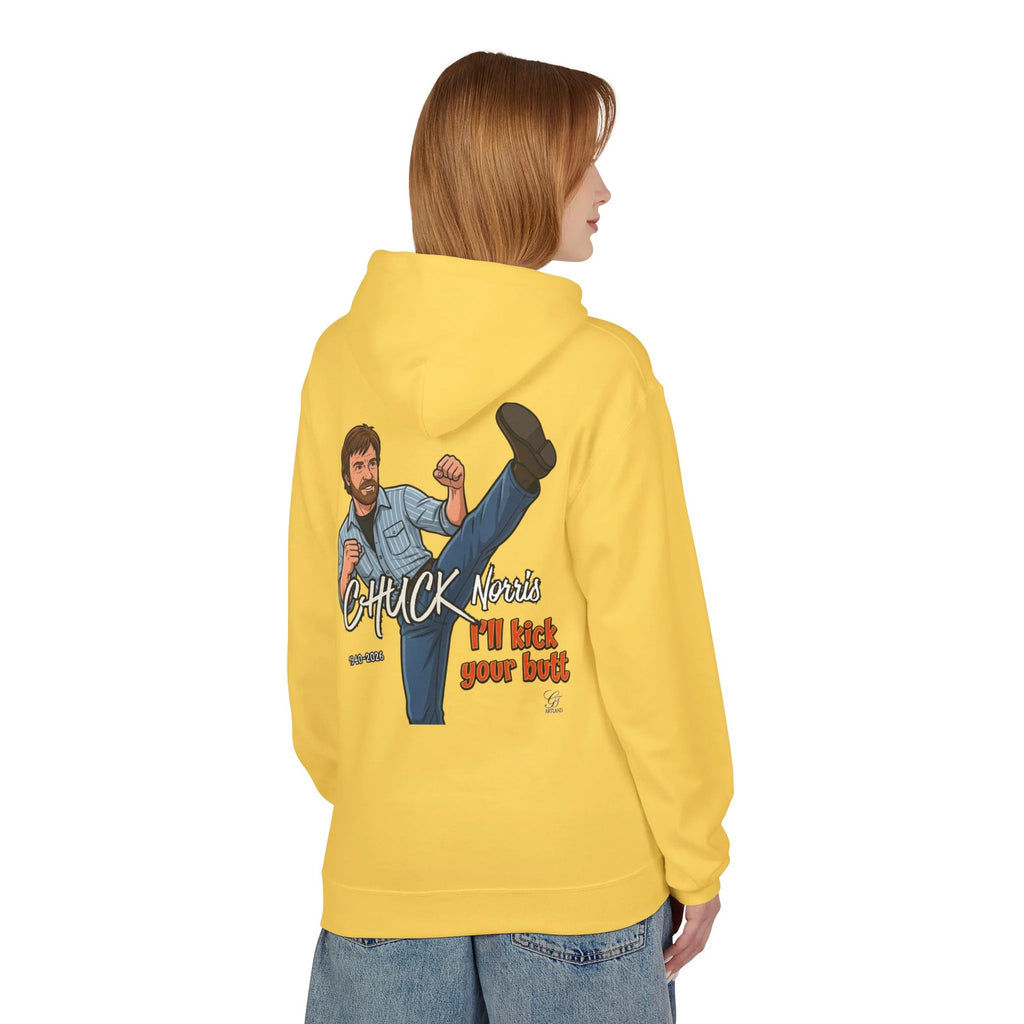 Chuck Norris Kick Hoodie | Retro Martial Arts Illustration by GT Artland
