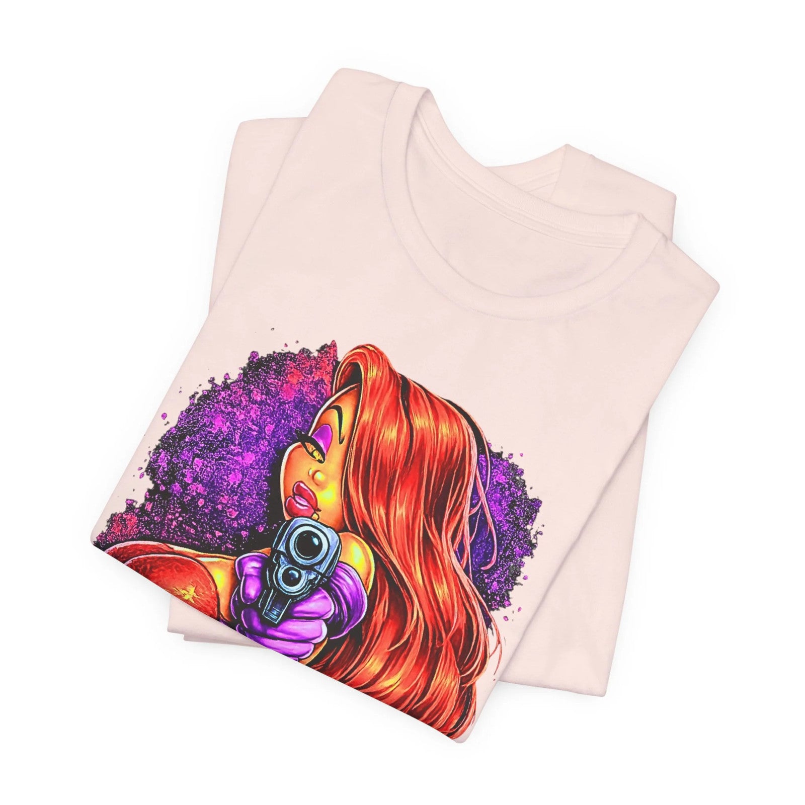 Rabbit Pinup Girl T-Shirt | Retro Comic Femme Fatale Graphic Tee by GT Artland