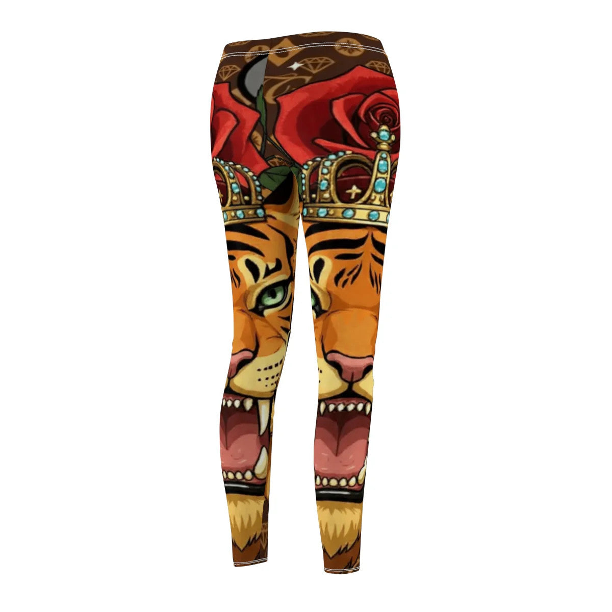 Rose King Tiger GT Designer Women's Cut & Sew Casual Leggings by GT Artland