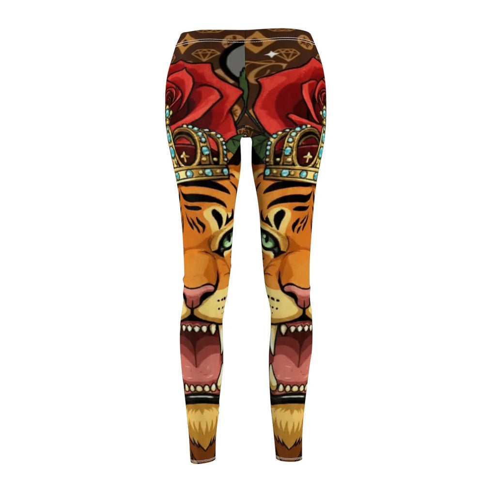 Rose King Tiger GT Designer Women's Cut & Sew Casual Leggings by GT Artland