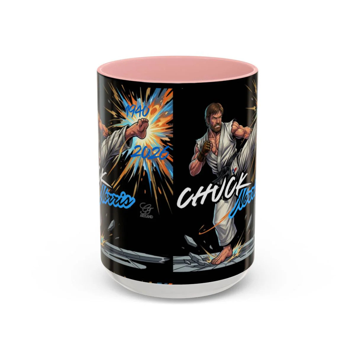 Chuck Norris Kick Poster Accent Coffee Mug (11, 15oz) by GT artland