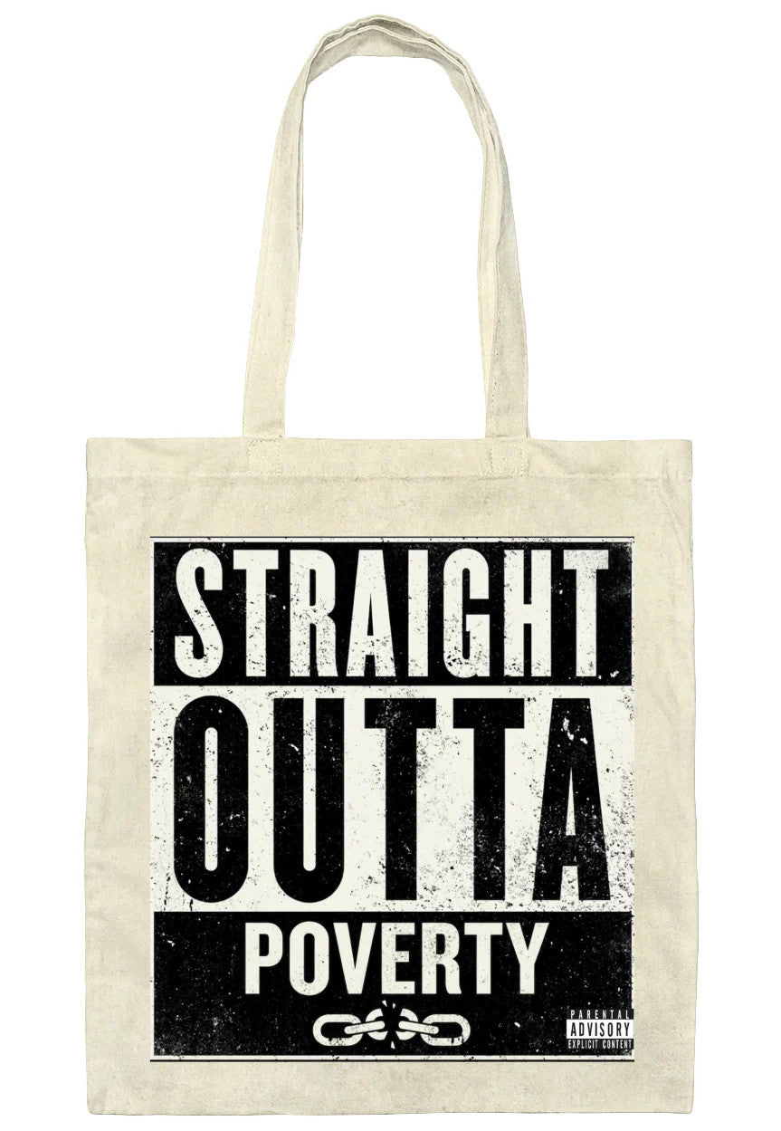 Straight Outta Poverty Canvas Tote Bag by GT Artland